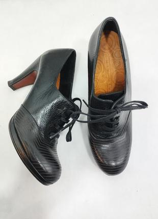 Chie mihara кожаные ботильоны туфли ботинки черные3 фото
