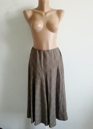 👑 розкльошена спідниця міді в клітку 👑