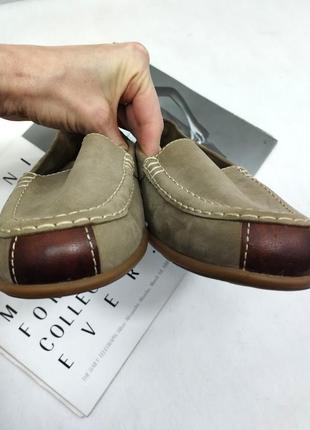 Gabor мокасини  натуральная замша лофферы топсайдеры туфли бежевые коричневые9 фото