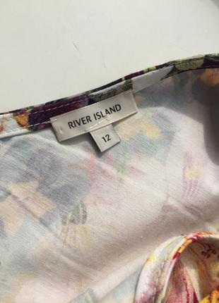 Очень красивая блуза river island с баской , цветочный принт, размер м (38)5 фото