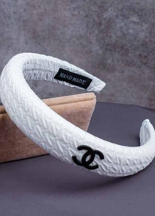 Обруч для волосся, білий обідок