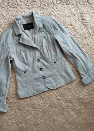 Стильный качественный бежевый пиджак жакет блейзер ab/soul итальялия брендовый6 фото