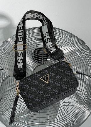 Сумка guess zippy snapshot black/blue 4