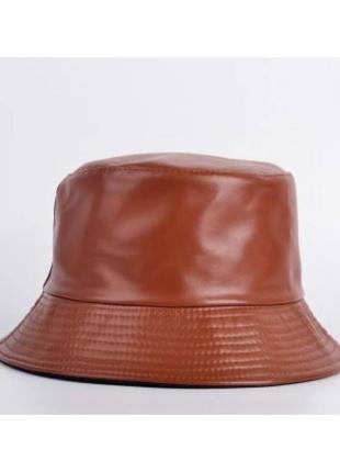 Панамка еко-шкіра коричнева унісекс