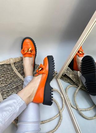 Екслюзивні туфлі лофери з натуральної італійської шкіри та замші жіночі7 фото