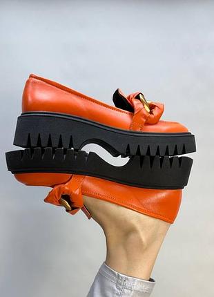 Эксклюзивные туфли лоферы из натуральной итальянской кожи и замша женские