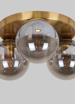 Бронзовая потолочная люстра с шарами (56-xpr150f-3 brz+bk)