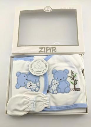 Подарочный набор костюм 0 до 4 месяцев турция для новорожденных набор на выписку белый (нпк97)