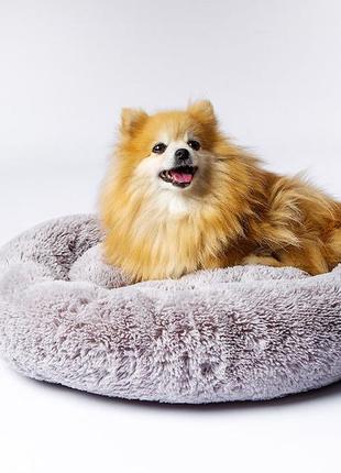 Лежак для домашніх улюбленців (для собак і котів) бублик