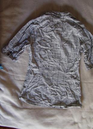 Блузка-сорочка в клітку4 фото