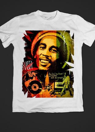 Футболка youstyle bob marley 0605 xxl white