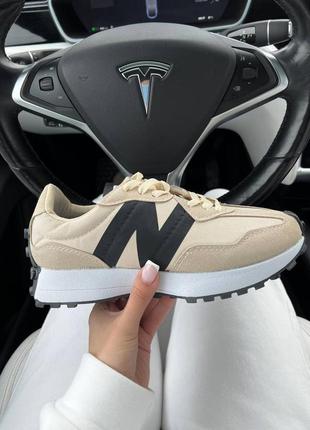 Кросівки new balance 327 beige black / женские кроссовки нью беленс 327 замшевые демисезонные