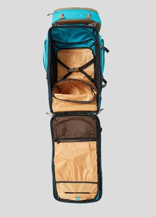 Туристичний рюкзак для трекінгу forclaz 50л 56 x 39 x 26 см з дощовиком синій7 фото