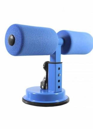 Тренажер для преса живота кріплення для ніг на присоску багатофункціональний до 100 кг синій3 фото