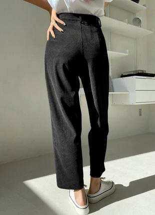Женские укороченные брюки с высокой посадкой❤️микровельвет4 фото