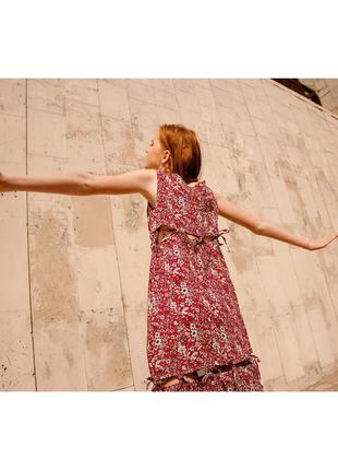 Шелковое платье на завязках от украинского бренда flamingo girl1 фото