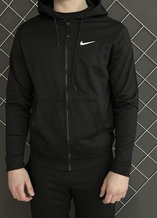 Комплект 3в1 спортивний костюм nike кофта на змійці + штани + футболка nike3 фото