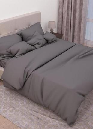 Семейное постельное белье бязь голд однотонное с двумя пододеяльниками, бязь семейный комплект бордовый2 фото