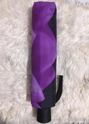 Зонт складной компактный полуавтомат с ярким красочным принтом рисунком цветком цветок...