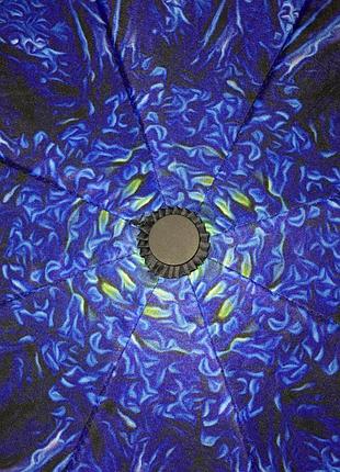 Зонт складной компактный полуавтомат с ярким красочным принтом рисунком цветком цветок...