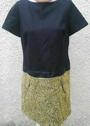 Платье marks & spencer,туника с кож.зам. отделкой ,большой размер