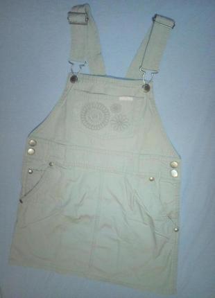 Котонові річний комбез з спідницею для дівчинки 6 років