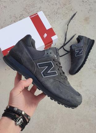 Кроссовки мужские new balance 574 dark grey5 фото