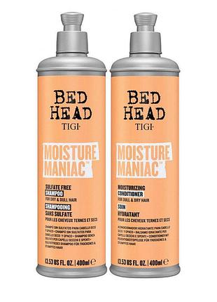 Tigi bed head moisture maniac shampoo +conditioner  400ml - шампунь і кондиціонер для сухого тьмяного волосся1 фото