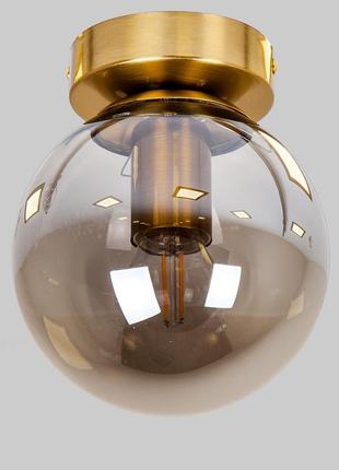 Бронзовый потолочный стеклянный светильник (56-xpr150f-1 brz+bk)