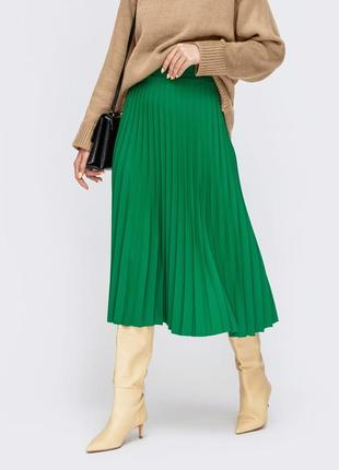 Гофрированная юбка-миди.( 2 расцветки)1 фото