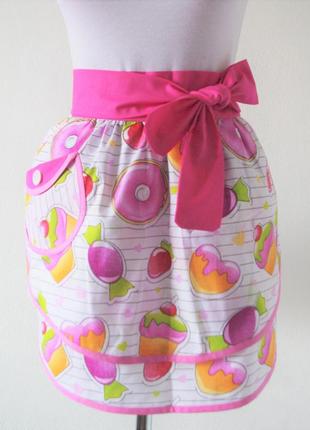 Двошаровий фартух з принтом \ фартух двошаровий з принтом