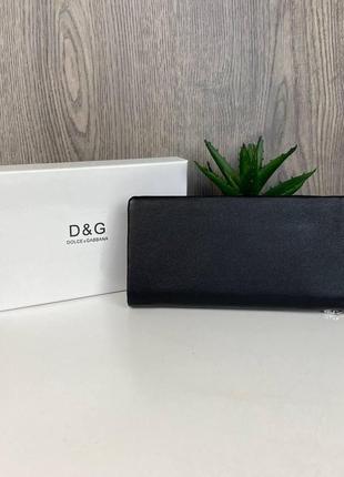 Жіночий шкіряний гаманець клатч у стилі дольче та габбана d&g люкс якість у коробці5 фото