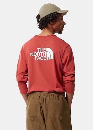 Шикарный лонгслив the north face manches easy long sleeve red