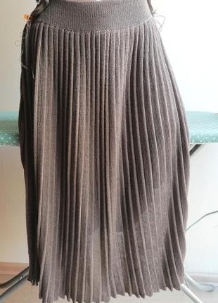 Вязаная юбка плиссе
