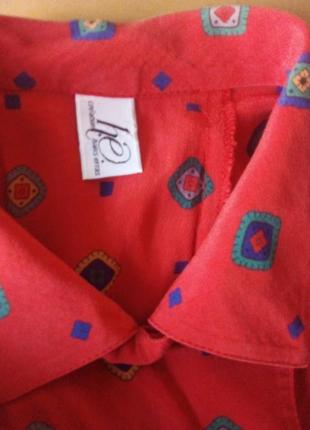 Шелковая двубортная блузка винтаж3 фото