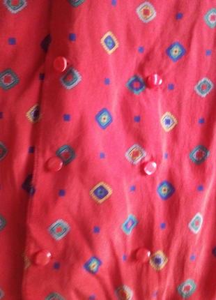 Шелковая двубортная блузка винтаж4 фото