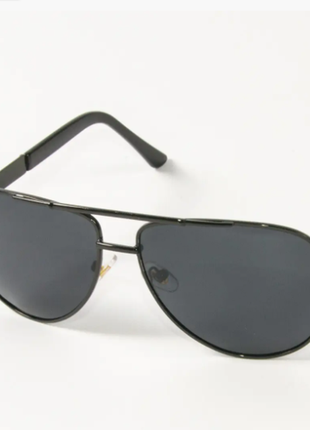 Окуляри поляризаційні сонцезахисні окуляри авіатори з чорною оправою