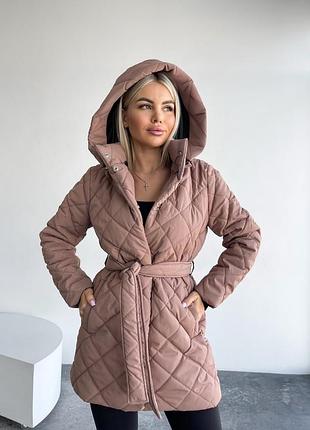 Куртка весна осінь на силіконі чорний беж⚫🟤