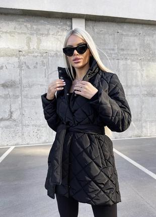 Куртка весна осінь на силіконі чорний беж⚫🟤