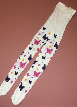 Капронові колготки для дівчинки "різнокольорові метелики" 50den2 фото