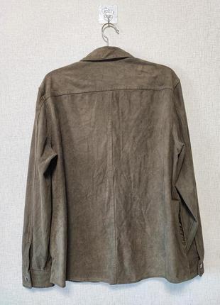 Стильная мужская куртка - рубашка под замш на молнии ветровка мужская верхняя одежда7 фото