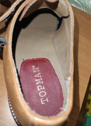 Кожаные туфли монки горчичного цвета р.42/28см4 фото
