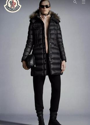 Moncler длинный пуховик hermifur