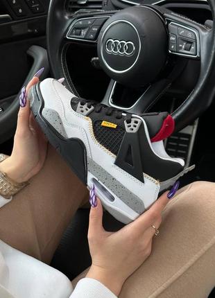 Кросівки Air man jordan 1 Match High White University Blue Black 555088-134 Top Version