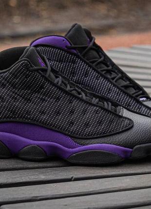 Мужские кроссовки nike air jordan 13 retro purple black 41-42-43-44-452 фото