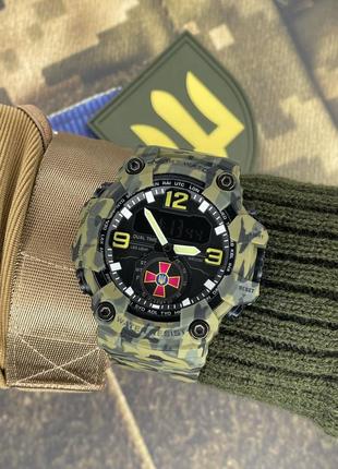 Тактичний годинник patriot 003cmgnua camo green зсу tactic ua + коробка camo