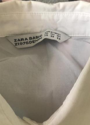 Рубашка zara белая oversize5 фото