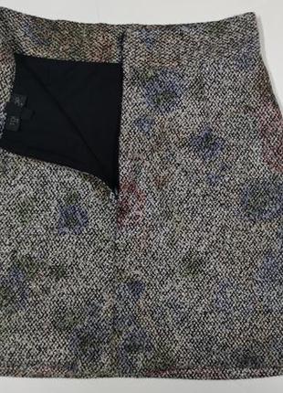 Шикарная тепленькая юбка topshop твид с люрексом3 фото