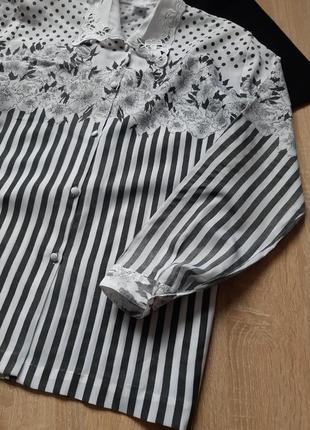 Блузка винтажная в принт3 фото