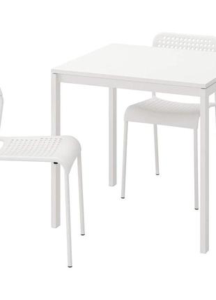 Стол и 2 стула melltorp / adde ikea 490.117.66